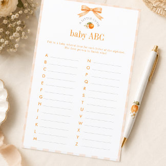 Papier Un petit concours de noms de bébé Citrus BC Game