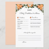 Papier Un petit jeu de Baby shower de Cutie Prédiction et (Devant / Derrière)