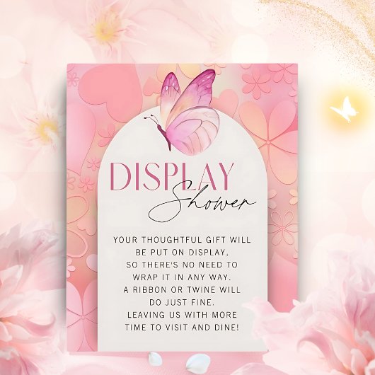 Papier Un petit papillon est en route Display Baby shower