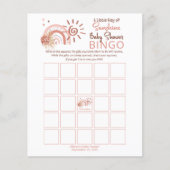 Papier Un petit rayon de soleil Baby shower Bingo Jeu dan (Devant)