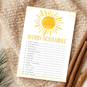 Papier Un petit rayon de soleil Jeu de désordre de mots p