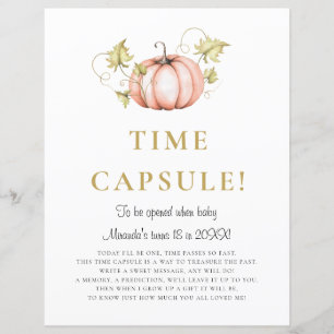 Papier Un petit signe Citrouille temps Baby shower