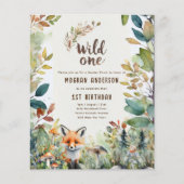 Papier Un renard sauvage Bébé Bois Animaux Rustiques (Devant)