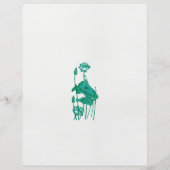 Papier un tableau d'une fleur et d'un poisson sur un doss (Dos)