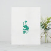 Papier un tableau d'une fleur et d'un poisson sur un doss (Debout devant)