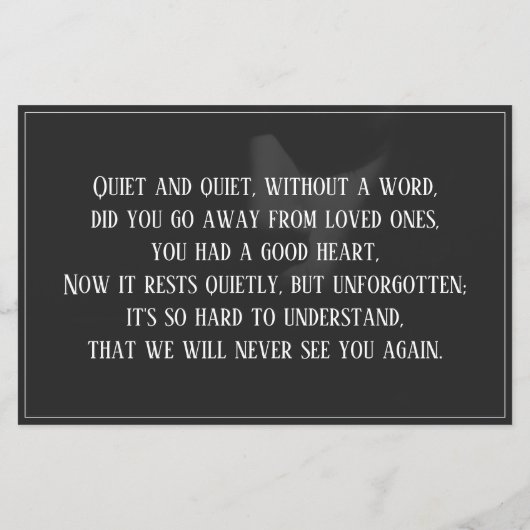 Papier Un visage endormi à mi-ombre (Dos)