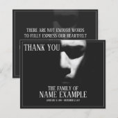 Papier Un visage endormi à mi-ombre (Devant / Derrière)