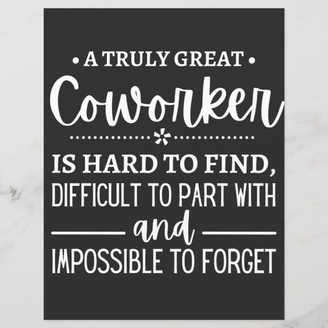 Papier Un vrai grand collègue (Devant)