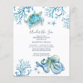 Papier Under the Sea Boys Budget 1er anniversaire Invitat (Devant)