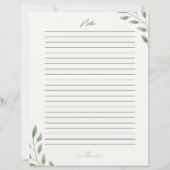 Papier Une belle stationnaire, note (Devant)