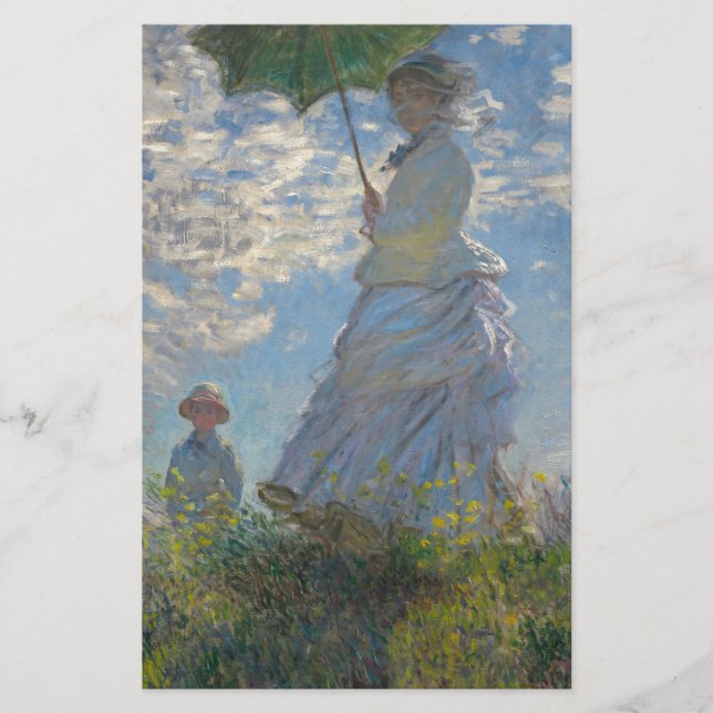 Papier Une femme avec un parasol (Devant)