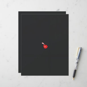 Papier une fleur rouge avec un arrière - plan noir