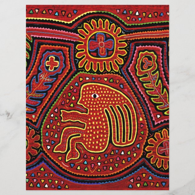 Papier Une indienne de Kuna à vélo (Devant)