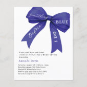 Papier Une invitation à la douche nuptiale à arc bleu (Devant)