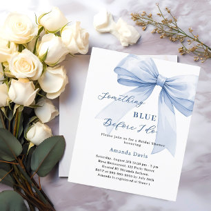 Papier Une invitation à la douche nuptiale à arc bleu