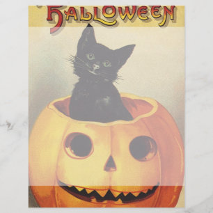 Papier Une joyeuse Halloween par Ellen Clapsaddle, Chat V