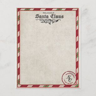 Papier Une lettre de Père Noël à l'arrêt