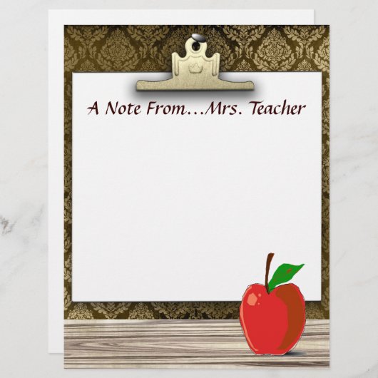 Papier Une Note De...Papeterie Apple (Devant / Derrière)