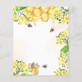 Papier Une petite abeille jaune baby shower budget (Dos)