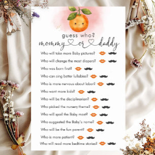 Papier Une Petite Cutie Orange Clementine "Guess Who" Jeu