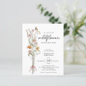 Papier Une petite Fleur sauvage Invitation du Baby shower (Debout devant)