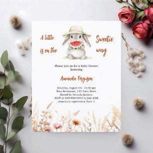 Papier Une petite invitation de Baby shower de lapin Swee