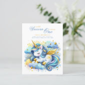Papier Unicorn 1er anniversaire (ou EDIT AGE) Or Turquois (Debout devant)