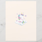 Papier Unicorn Jeu Devine Qui Rainbow Baby shower (Dos)