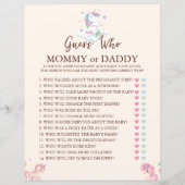 Papier Unicorn Jeu Devine Qui Rainbow Baby shower (Devant)