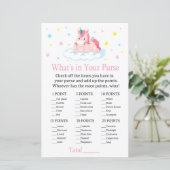 Papier Unicorne Ce qui est dans votre jeu de bourse (Debout devant)