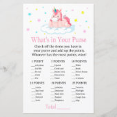 Papier Unicorne Ce qui est dans votre jeu de bourse (Devant)