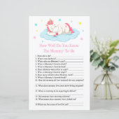 Papier Unicorne Connaissez-vous bien le baby shower (Debout devant)