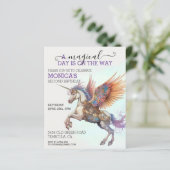 Papier Unicorne magique Pegasus enfant d'anniversaire (Debout devant)