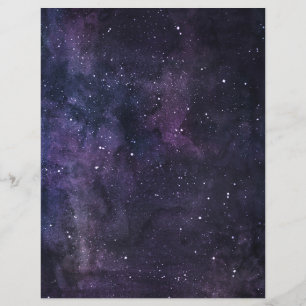 Papier Univers Galaxie Étoiles & Carnet de Découpe Recto-