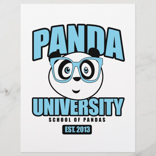 Papier Université Panda - Bleu (Devant)