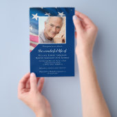 PAPIER US Flag Veteran Memorial Service Flyer (Hand)