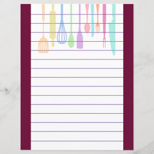 Papier Ustensiles de cuisine de cuisine rétro