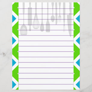 Papier Ustensiles de Cuisine de cuisine rétro Zigzag Chev