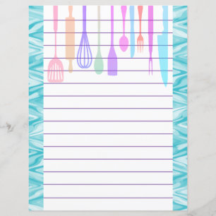 Papier Ustensiles de cuisine de cuisine rétro Zigzag Chev