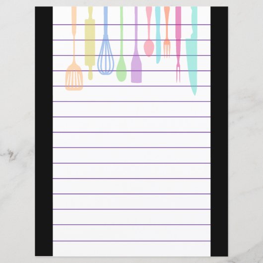 Papier Ustensiles de Cuisine rétro (Dos)