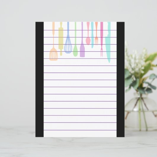 Papier Ustensiles de Cuisine rétro (Debout devant)