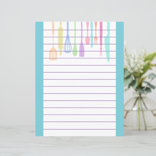 Papier Ustensiles de Cuisine rétro (Debout devant)