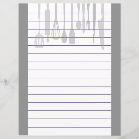 Papier Ustensiles de cuisine rétro (Devant)