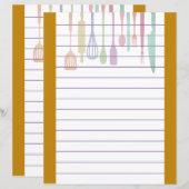 Papier Ustensiles de cuisine rétro (Devant / Derrière)