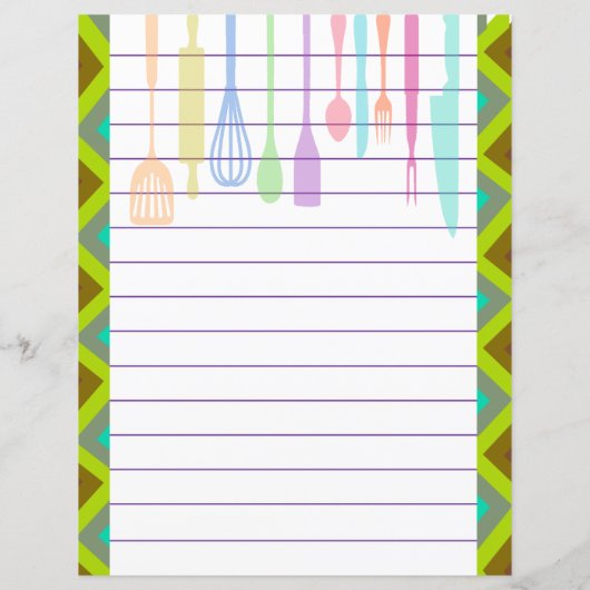 Papier Ustensiles de Cuisine rétro (Dos)