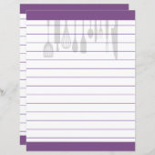 Papier Ustensiles de cuisine rétro (Devant / Derrière)