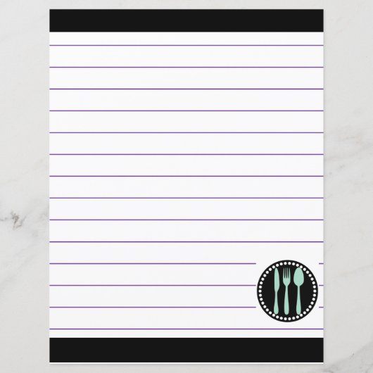 Papier Ustensiles de cuisine rétro à chevron en zigzag (Dos)