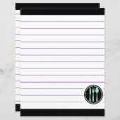 Papier Ustensiles de cuisine rétro à chevron en zigzag (Devant / Derrière)