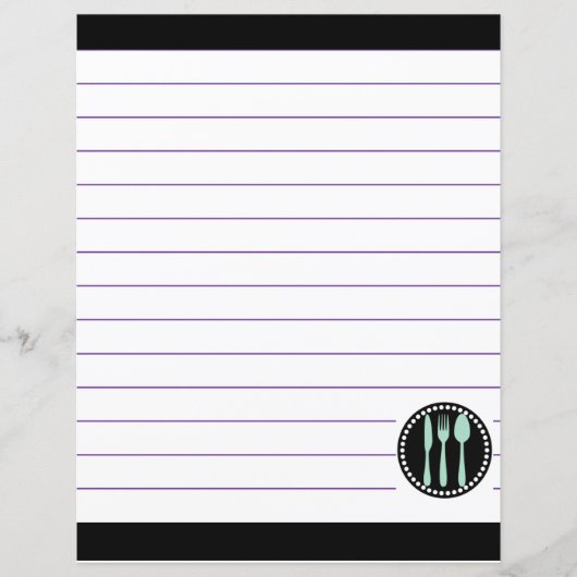 Papier Ustensiles de cuisine rétro à chevron en zigzag (Devant)