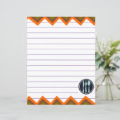 Papier Ustensiles de cuisine rétro à chevron zigzag (Debout devant)
